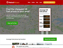 Tablet Screenshot of petrolprices.com